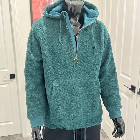Sherpa half zip hoodie